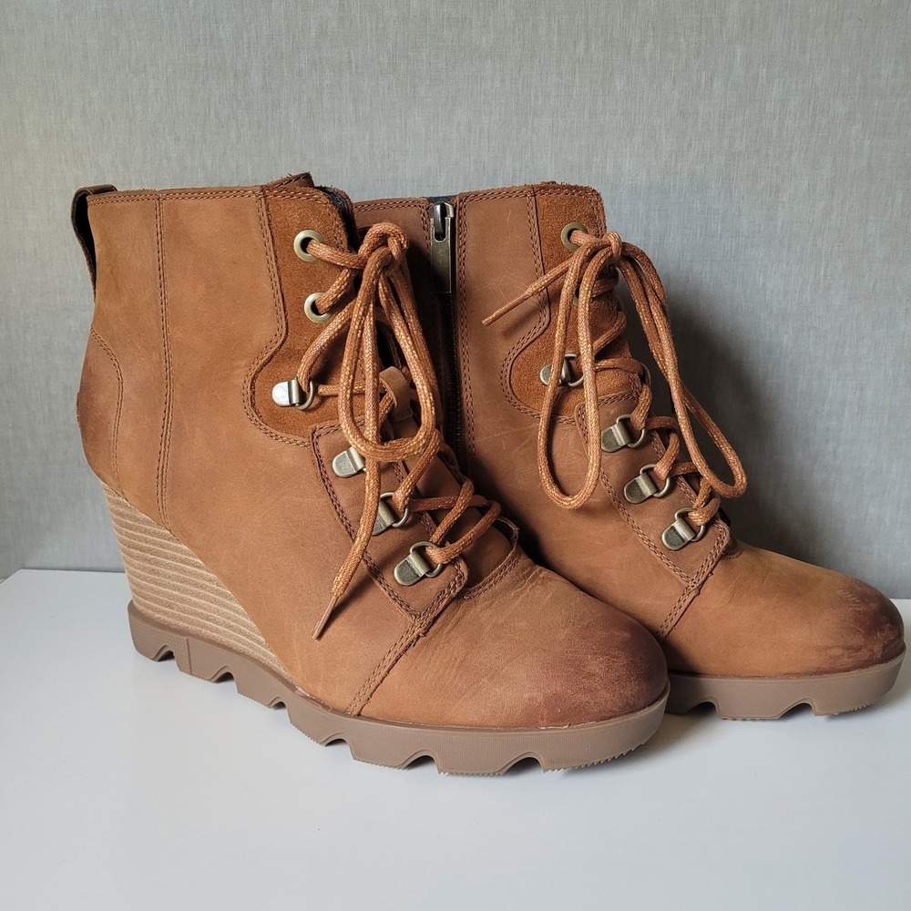 Sorel Joan of Arctic Wedge III Lexie Boots - Burnt Henna Leather - Size 9.5